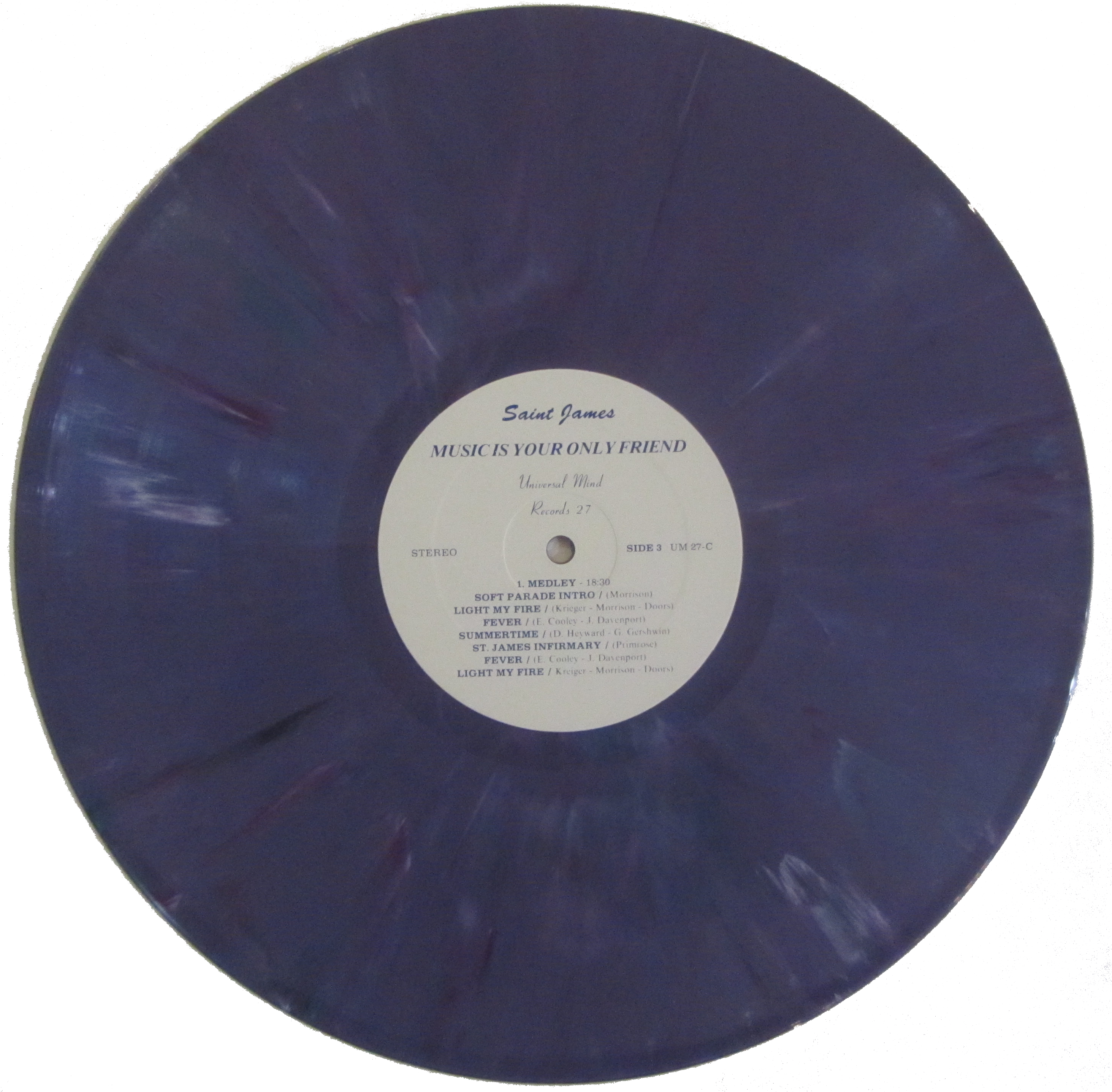 Purple marbled vinyl