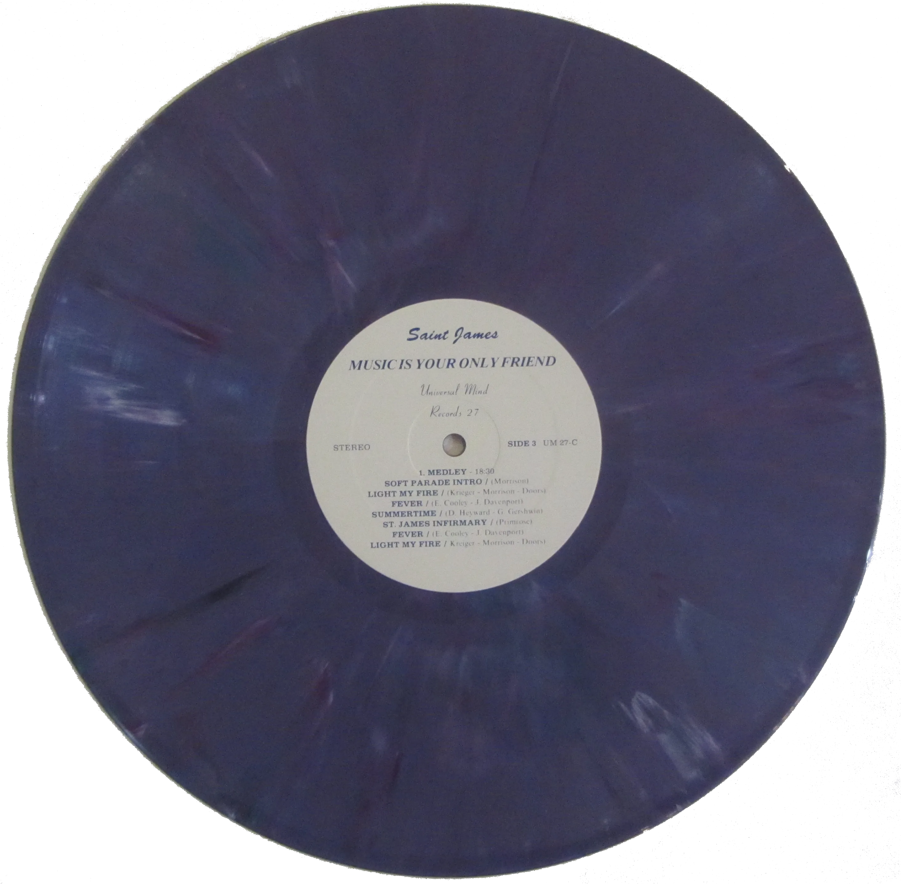 Purple marbled vinyl